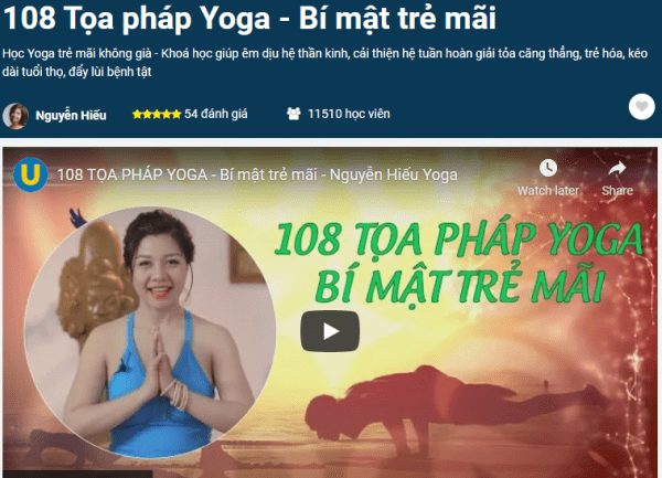 108 Tọa pháp Yoga - Bí mật trẻ mãi