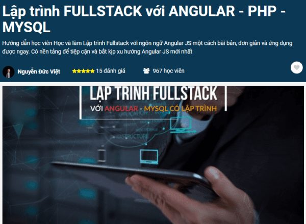 Lập trình FULLSTACK với ANGULAR - PHP - MYSQL