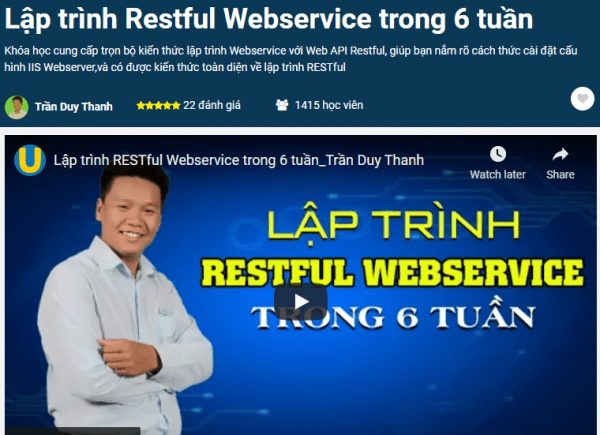 Lập trình Restful Webservice trong 6 tuần