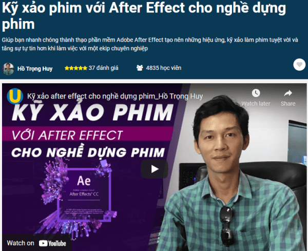 kỹ xảo dựng phim adobe after effects